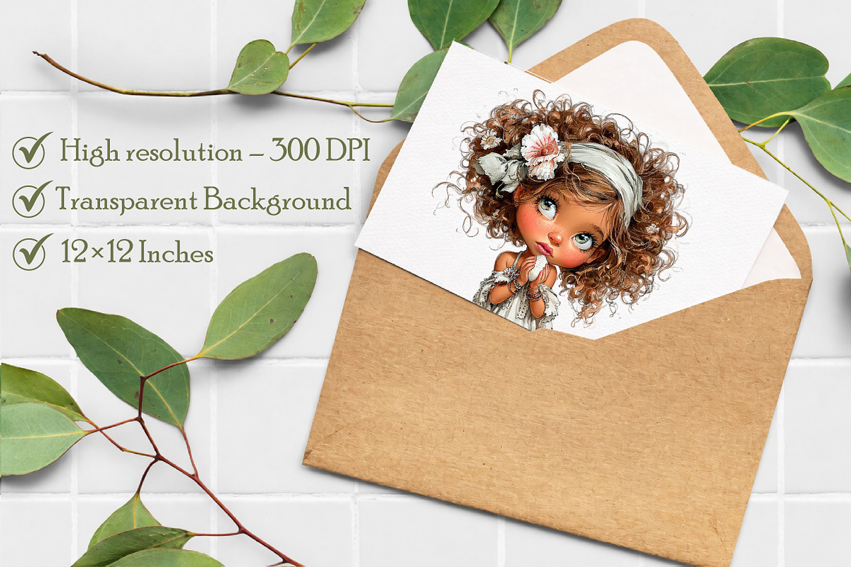 Whimsical Summer Girls Clipart, an Illustration by Libby Wishes (Photo 6 of 6)