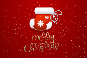Merry Christmas festive postcard