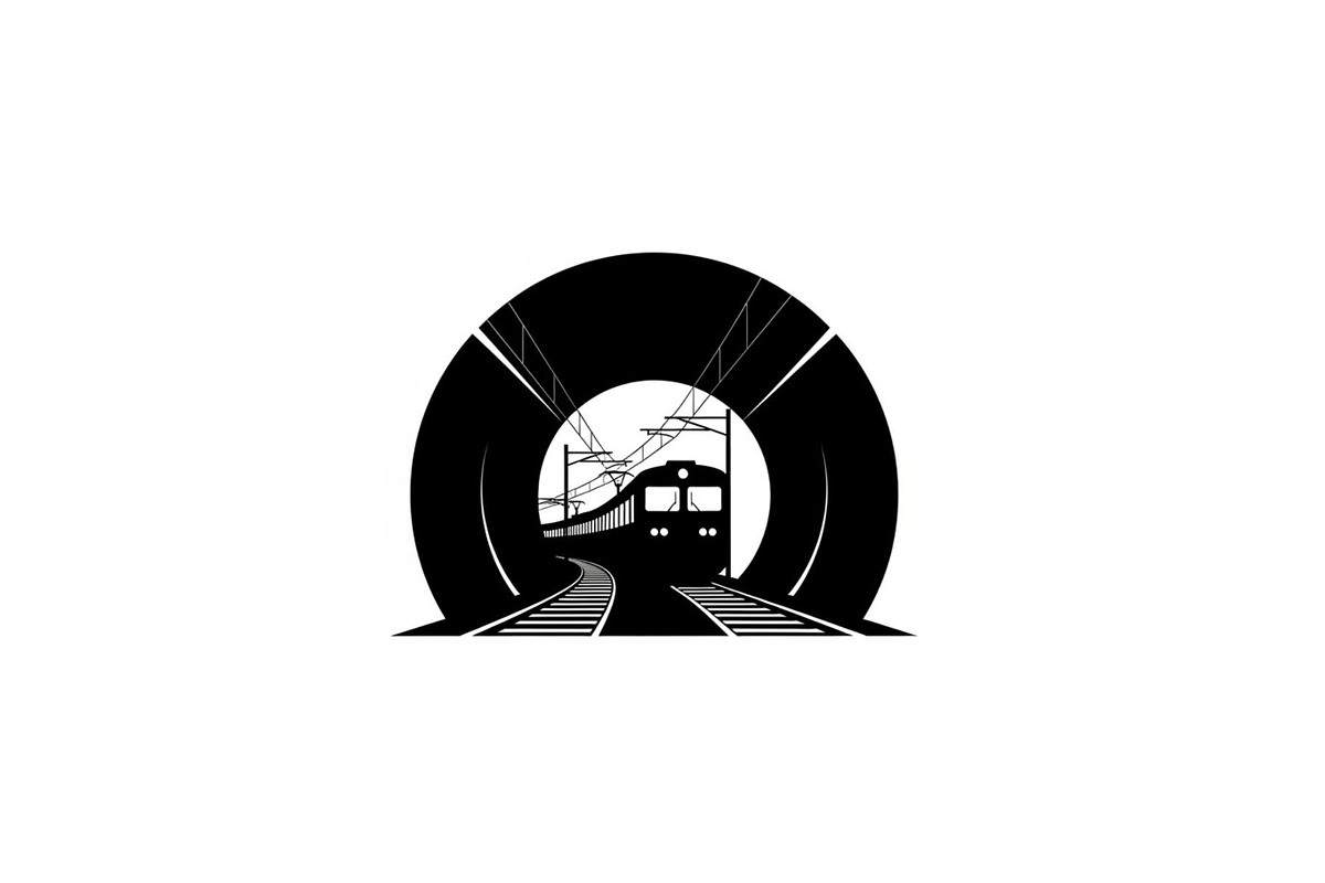 Train Tunnel Silhouette Bundle, a Graphic by hafijul (Photo 8 of 15)