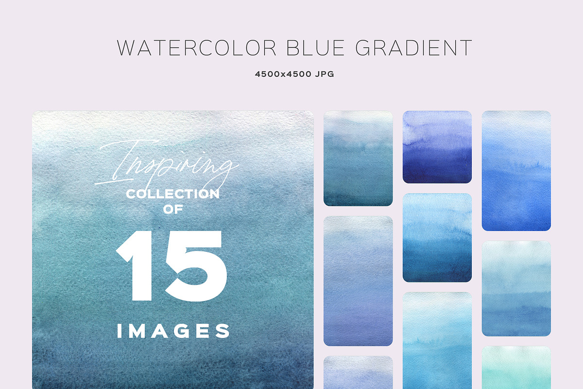 WATERCOLOR BLUE GRADIENT, a Texture Graphic by Sophico (Photo 1 of 5)