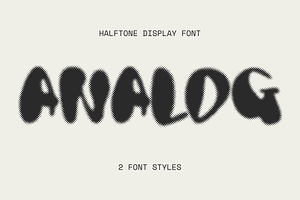 ANALOG — halftone multilingual font