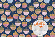 Fall Woodland Clipart & Patterns Kit, a Seasonal Illustration by KaramfilaS (Thumbnail 14 of 25)