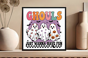 Retro Halloween Ghouls PNG Sublimati, an Illustration by DreamCafeArt (Thumbnail 4 of 7)