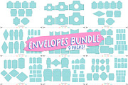 Envelopes Bundle SVG Cutting Files, an Invitation Template by Miss Tiina (Thumbnail 1 of 11)