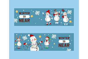 Winter Holidays Snowman Set Of