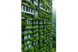 Vertical Garden Building with lush, an Architecture Photo by Lermont51