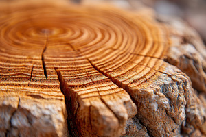 Close-up of tree stump with growth rings, a Nature Photo by AlyaAnd