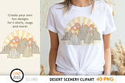 Desert Scenery Clipart - Cacti PNGs, a Decorative Illustration by SLS Lines (Thumbnail 6 of 9)