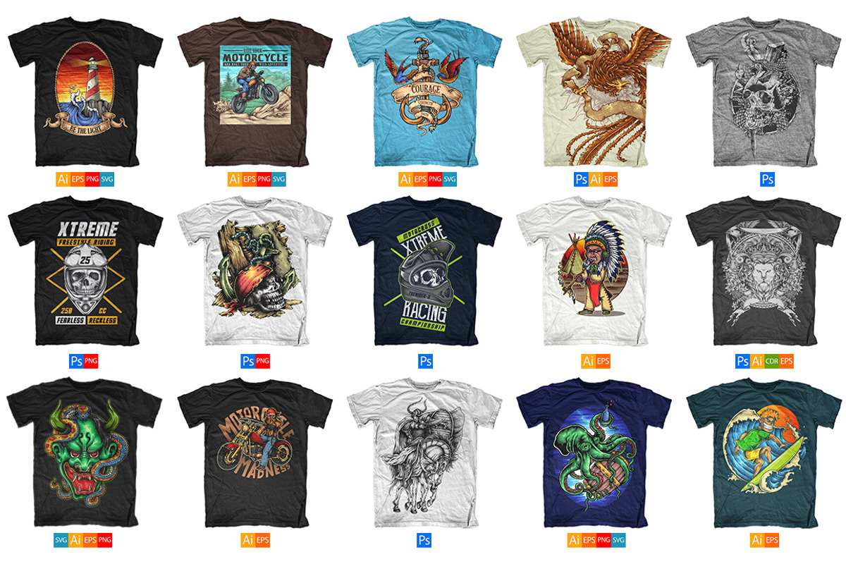 100 T-Shirt Designs, an Illustration by TSV Art Collective (Photo 7 of 12)