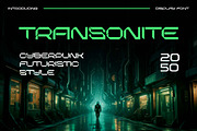 Transonite Futuristic Display Font, a Serif Font by UICreative (Thumbnail 1 of 13)