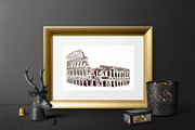Set of Rome sketches, a Background Graphic by Everilda (Thumbnail 2 of 6)