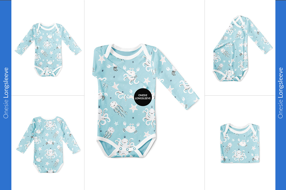 20x Baby Onesies BUNDLE Mock-up Sets, a Books & Magazine Mockup by BlackMocca (Photo 16 of 28)
