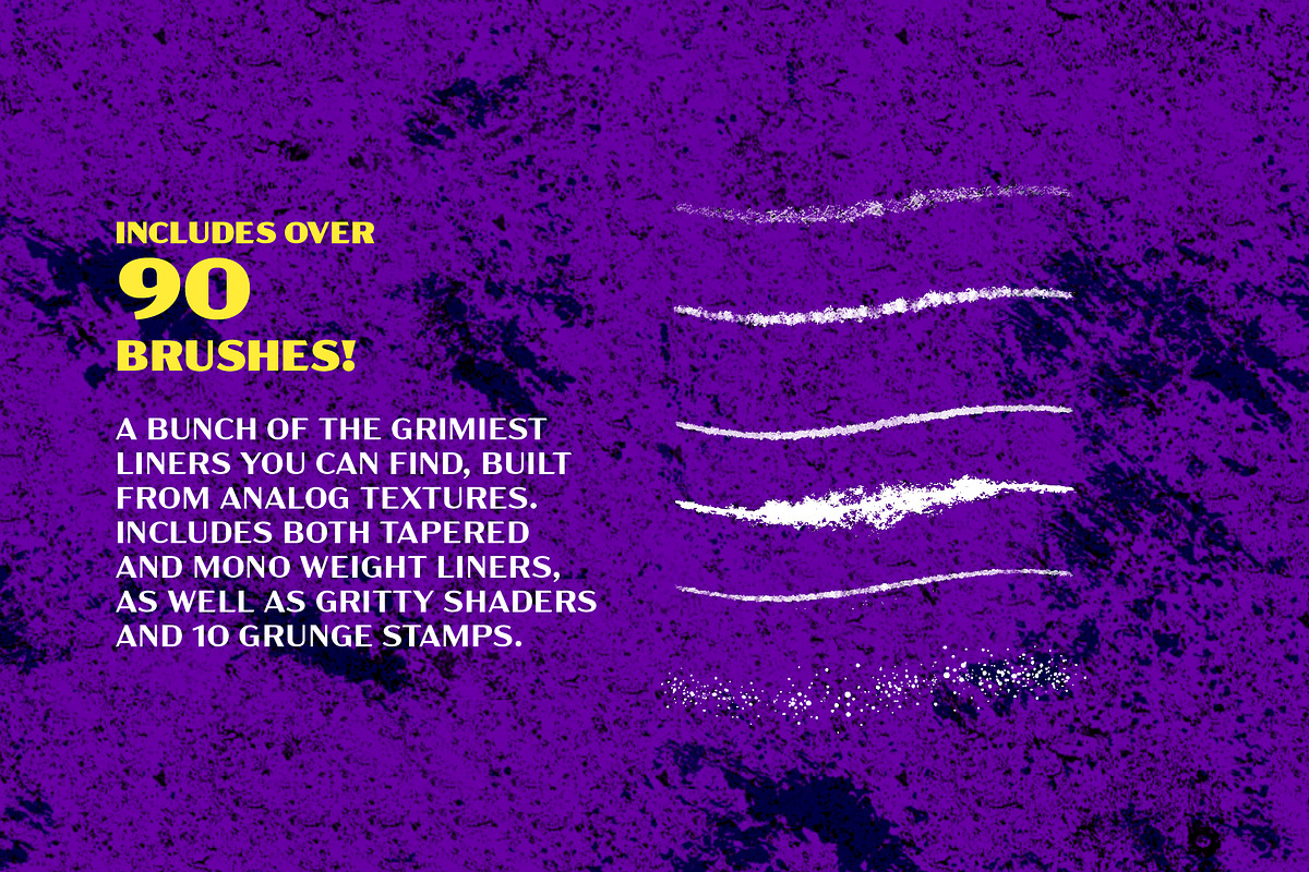 Optimus Grime Procreate Brushes, a Brush Add-On by Tim Hankins Design (Photo 3 of 6)