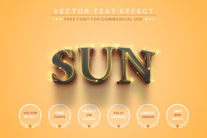 Yellow Summer - Editable Text Effect