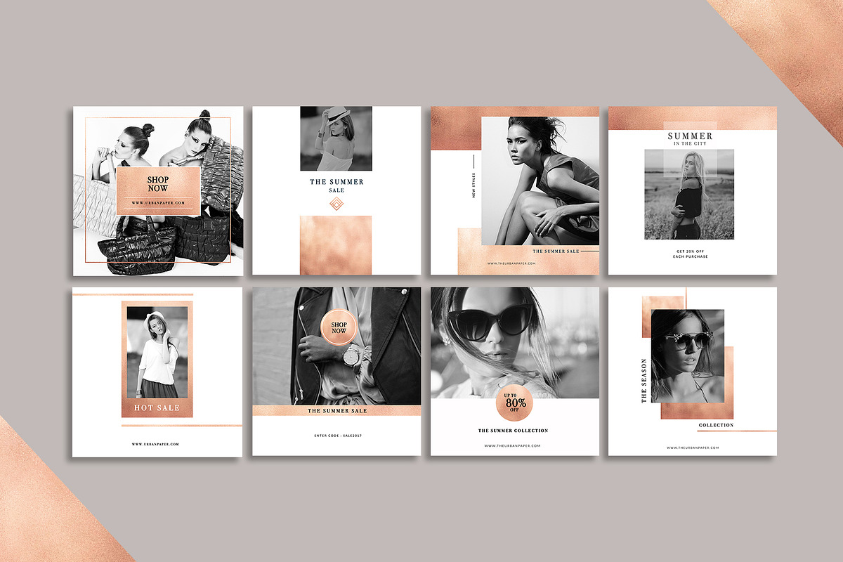 Rustic Instagram Posts + Free File, a Social Media Template by The Urban Paper (Photo 3 of 6)