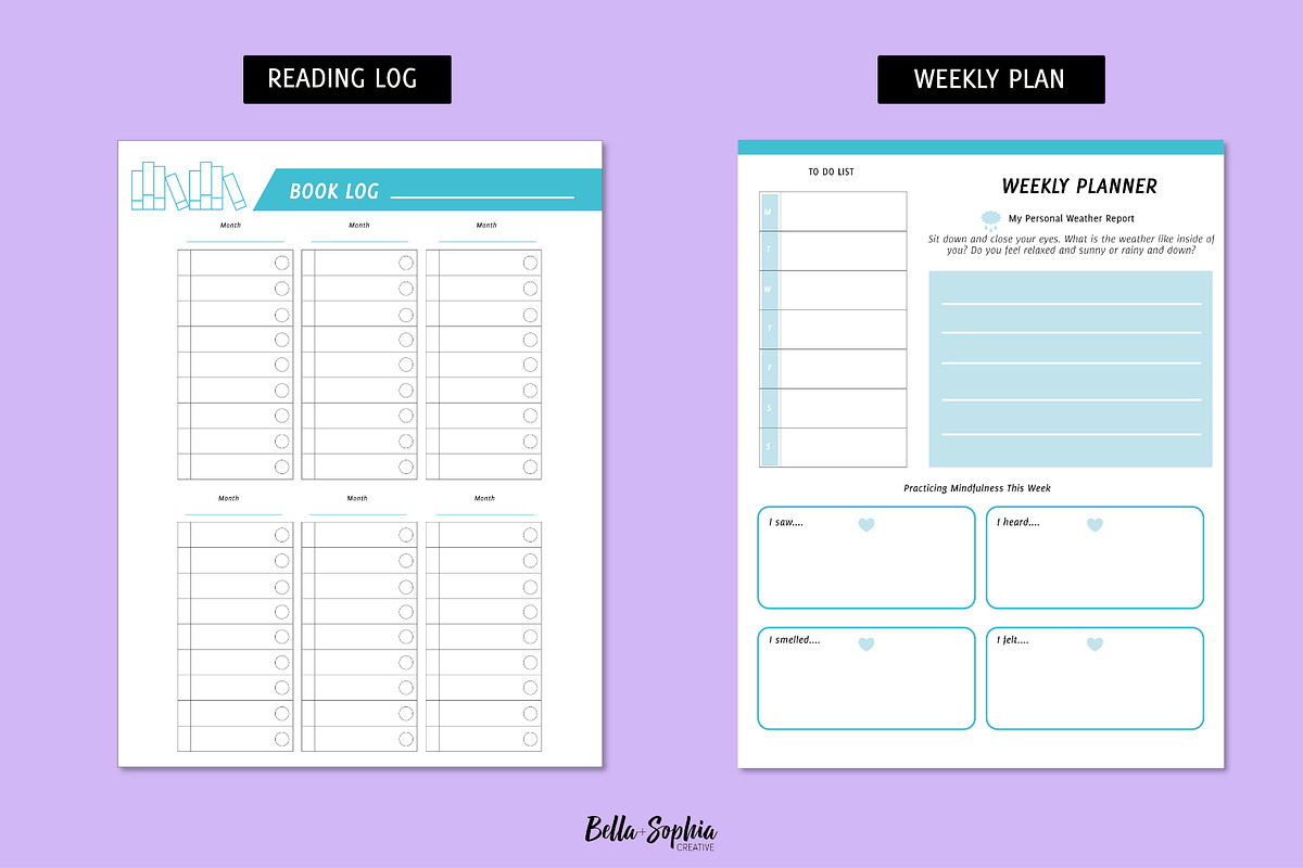 For The Kiddos Printable Bujo Pages, a Stationery Template by Bella+Sophia Creative (Photo 3 of 5)