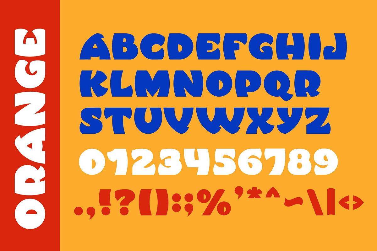 Orange display typeface, a Symbol Font by Anna Zakharchenko (Photo 20 of 23)