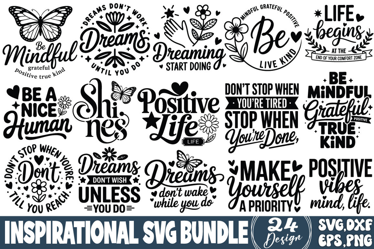 Inspirational SVG Bundle 2, a Graphic by DollarSmart