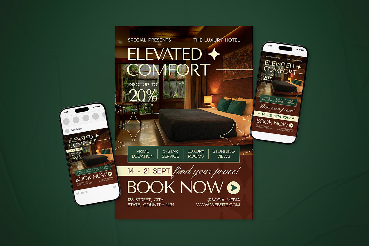 Hotel Promotion Flyer Set, a Flyer Template by The Good Store (Photo 1 of 2)