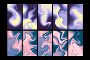 Fluid 4 Retro-Futuristic Backgrounds