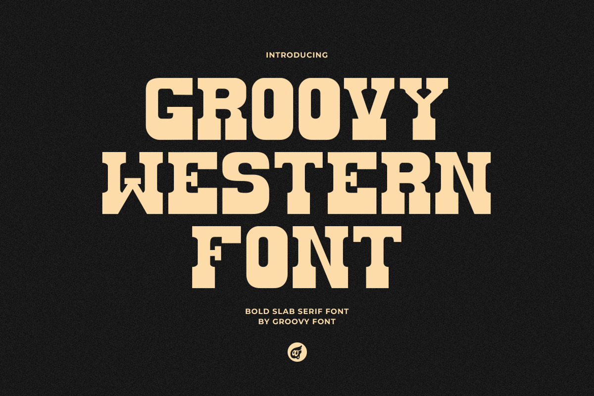 GF Western - Bold Slab Serif Font, a Slab Serif Font by GroovyFontCo (Photo 1 of 10)