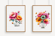 Whimsical Flowers Spring Clipart, an Illustration by Libby Wishes (Thumbnail 2 of 5)