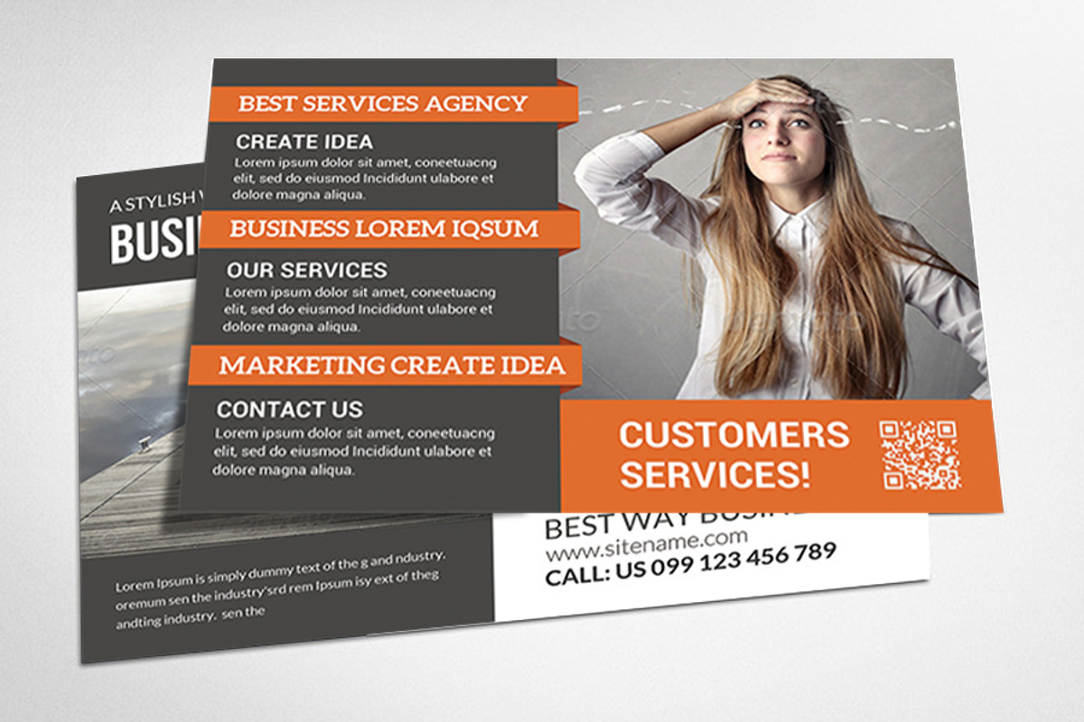 Corporate Business Postcard Template, a Card Template by AfzaalGraphics (Photo 1 of 4)