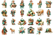 Winter Farm Clipart, an Illustration by Markicha Art (Thumbnail 2 of 4)