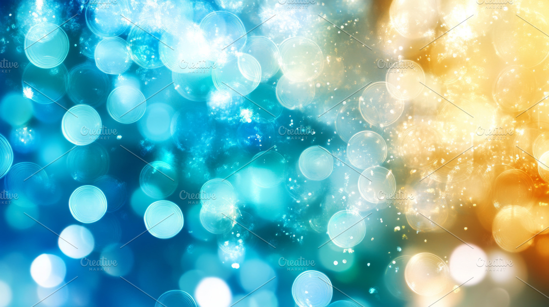 Abstract bokeh lights in vibrant blu, a Photo by Dvoevnore photos