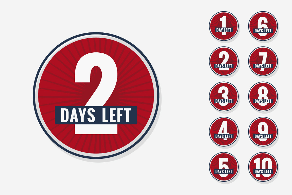 Number of Days Left To Go Badges or, a Graphic by Orange Graphics (Photo 4 of 4)