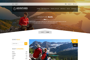 Adventures And Tour PSD Template