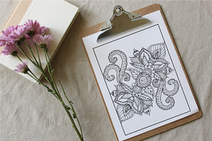 250 Vector Flower Coloring Pages