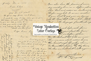 Vintage Handwritten Letter Overlays