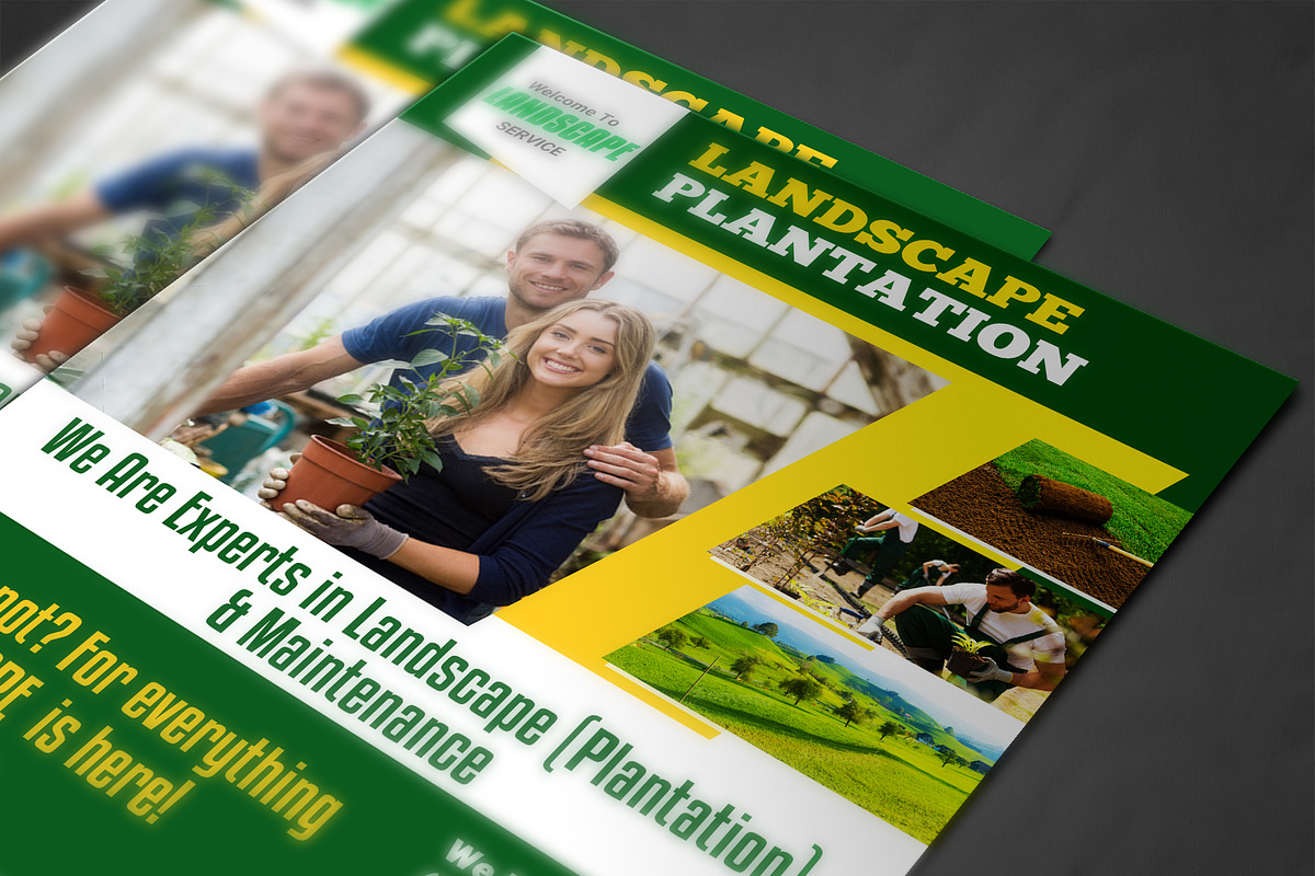 Garden Landscaping Flyer Templates, a Flyer Template by AfzaalGraphics (Photo 4 of 5)