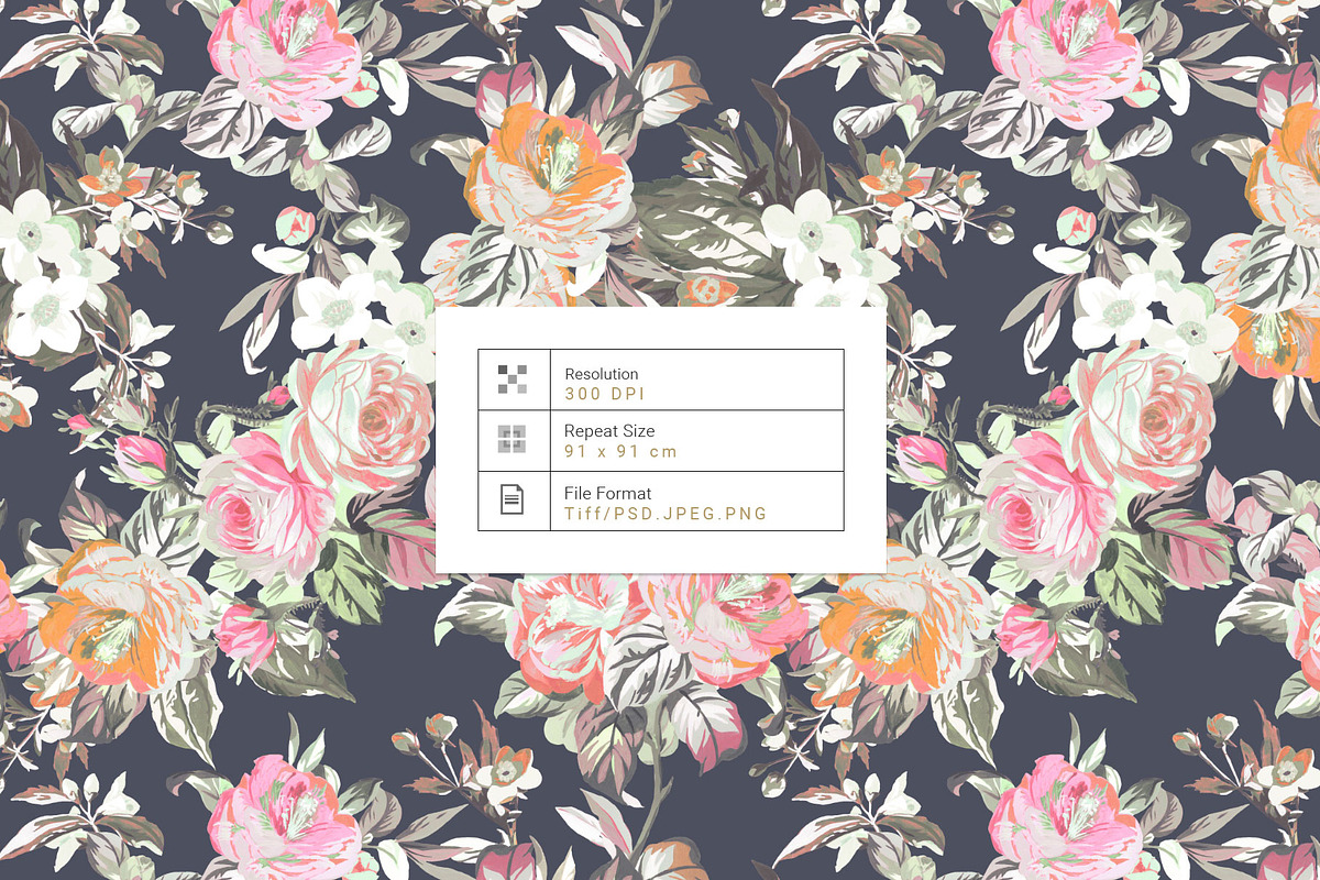 Autumn Rose Prints & Motifs, a Pattern Graphic by TSTUDIO (Photo 3 of 13)