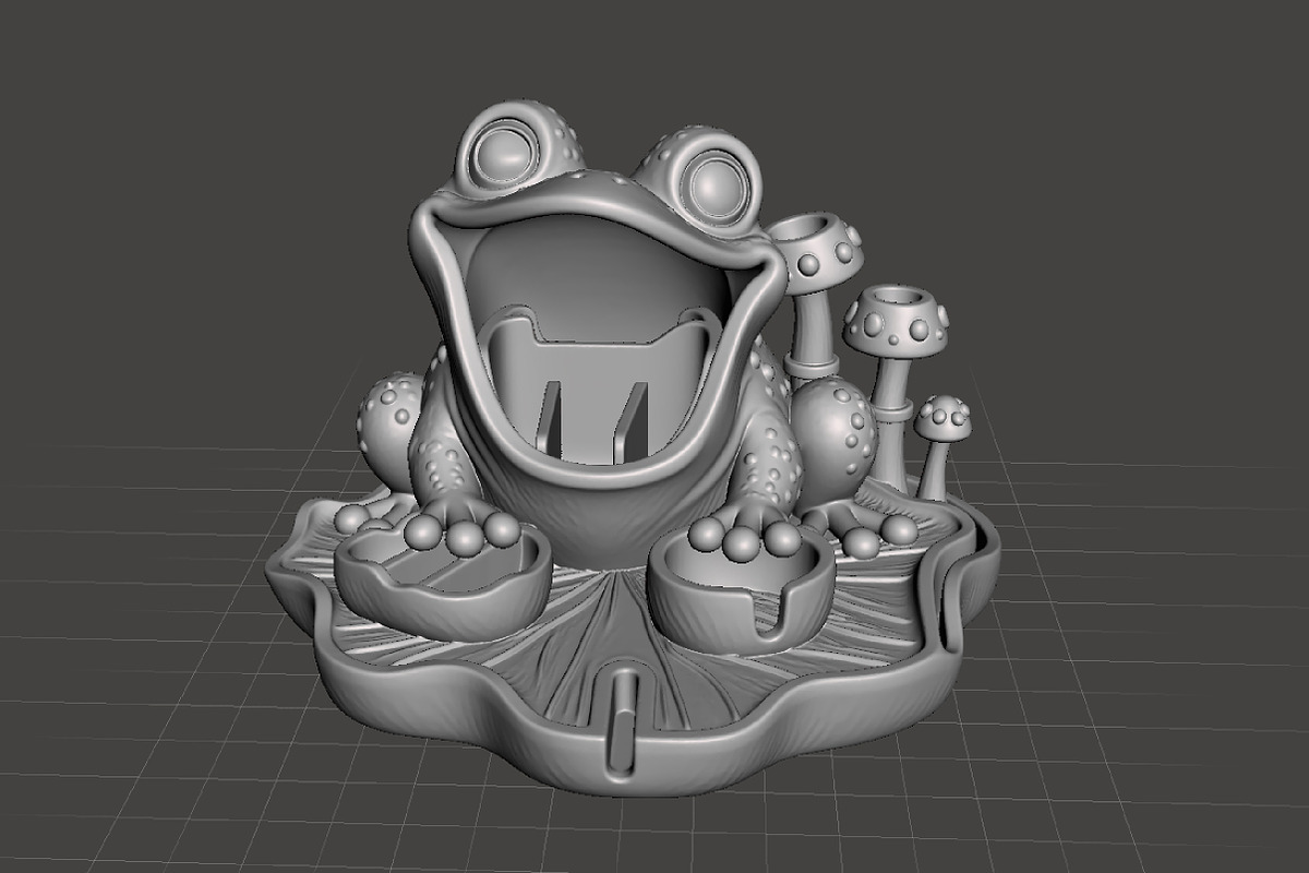Frog Desk Organizer 3D Print STL, an Animal 3D Model by Creative Art (Photo 4 of 4)