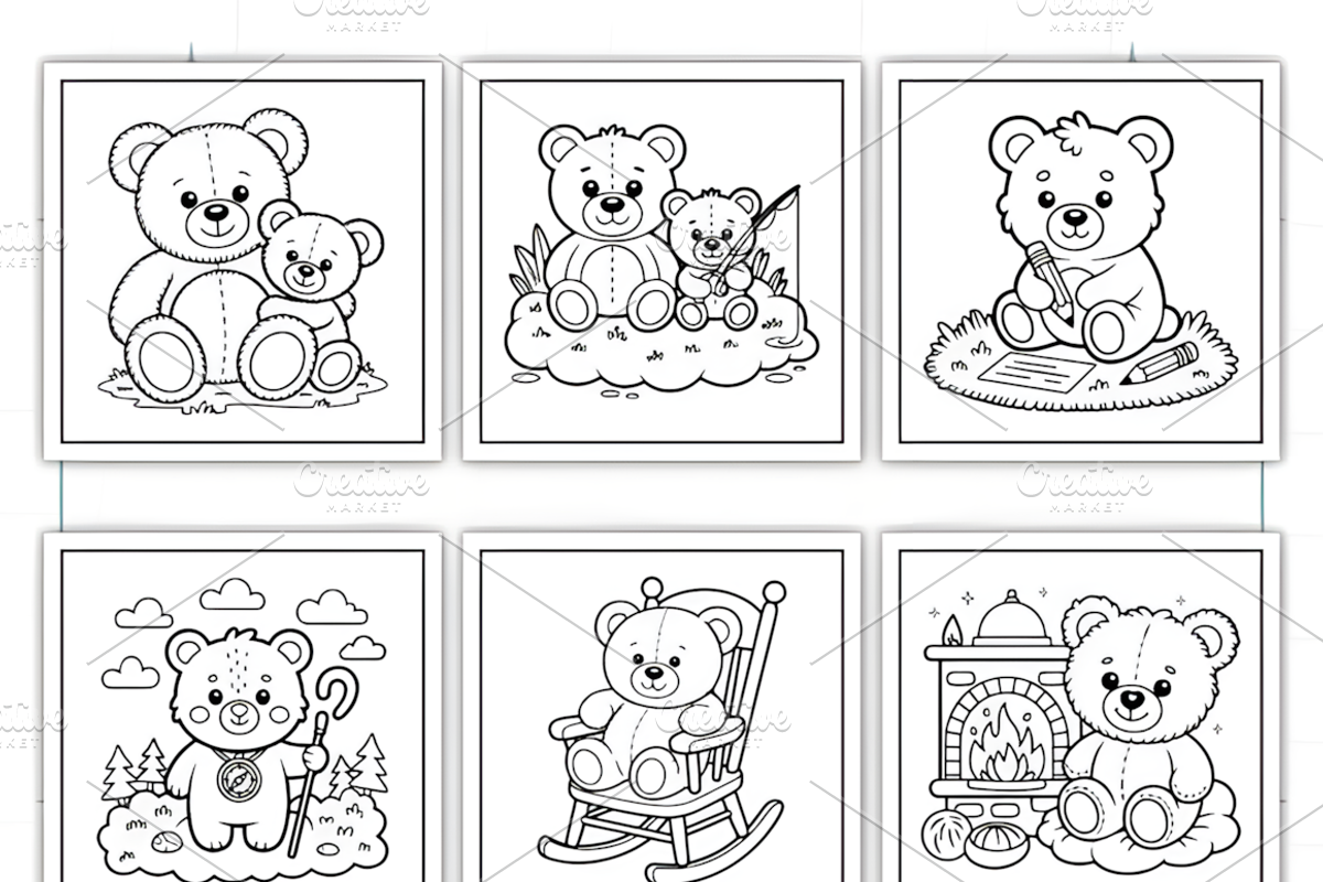 Cozy Bear Coloring Book, an Animal Illustration by Ink Gallery (Photo 9 of 9)