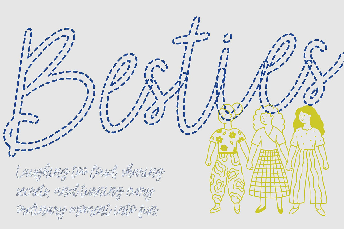 CS Elysia Dashed, a Script Font by Craft Supply Co. (Photo 5 of 8)