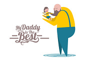 Happy father's day illustration, a Background Graphic by Foxyard studio (Thumbnail 3 of 4)