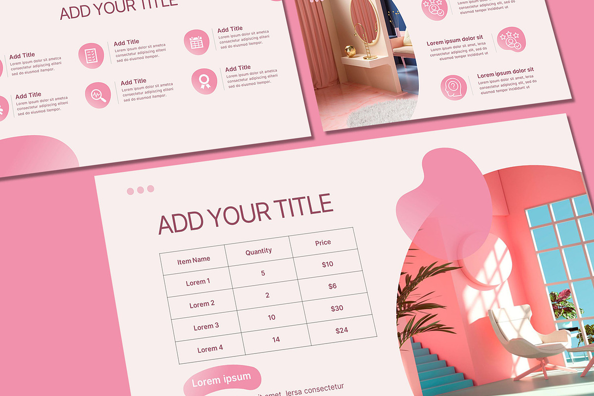 Pink Powerpoint Template, a Presentation Template by SKY CREATION (Photo 3 of 6)