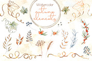 Pumpkins. Watercolor collection, an Object Graphic by Ana-Sakuta (Thumbnail 14 of 17)