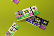 Edgy Scribble Music Festival Ticket, a Card Template by graphicook (Thumbnail 3 of 3)