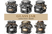 Glass Jar Clipart PNG, an Illustration by Memories By Lea (Thumbnail 5 of 8)