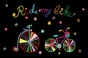 Cute hand drawn bicycles, a Healthcare Illustration by DinaraChernaya (Thumbnail 2 of 6)