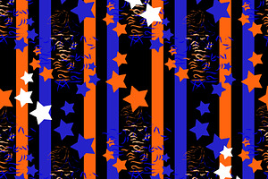 Halloween Stripes and Stars Seamless, a Pattern Graphic by Sharon Schwalbe