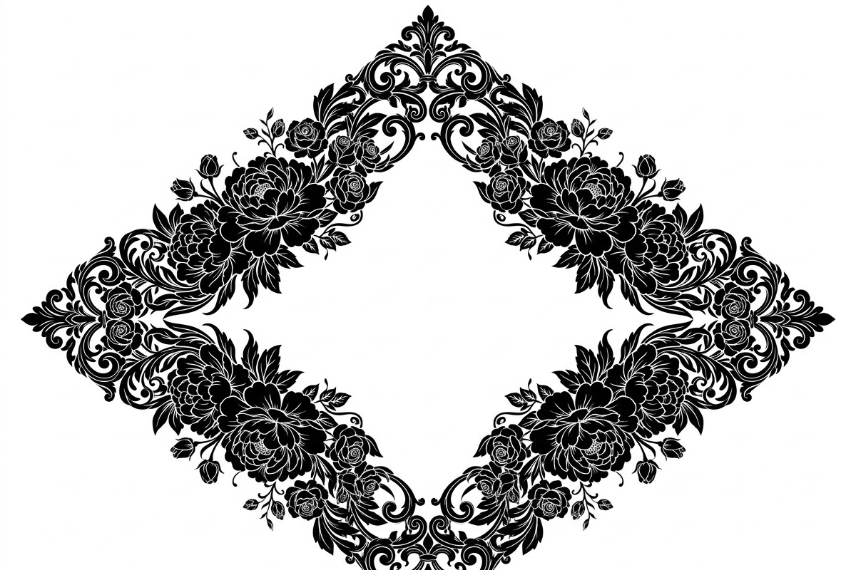 60 Romantic Diamond Wall Floral, a Decorative Illustration by Amazin_art (Photo 13 of 45)