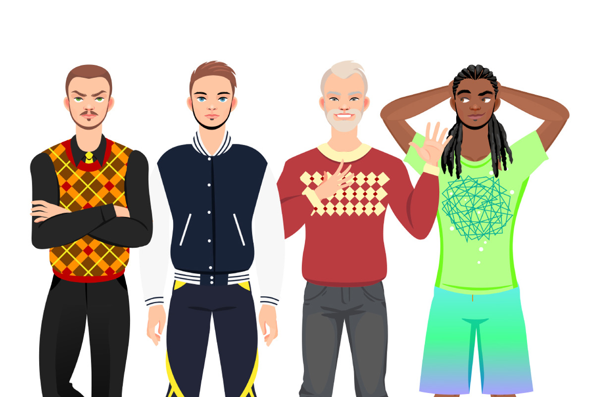 Character portrait creator MAN (PSD), a Person Illustration by Mandarinkas art (Photo 7 of 7)