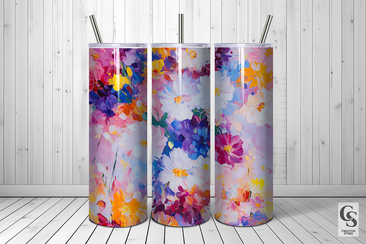 Abstract Painted Flowers Pattern, a Pattern Graphic by Creative Store (Photo 5 of 5)