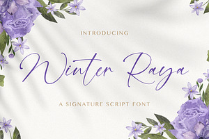 Winter Raya - Signature Font