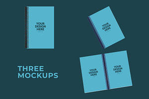 6x9 Spiral Bound Notebook Mockup